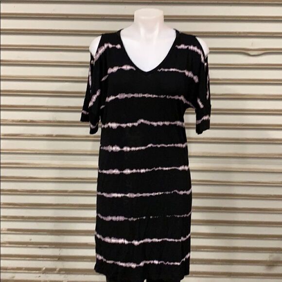 🛍️Sunday black dress with the dye stripes - Picture 3 of 8